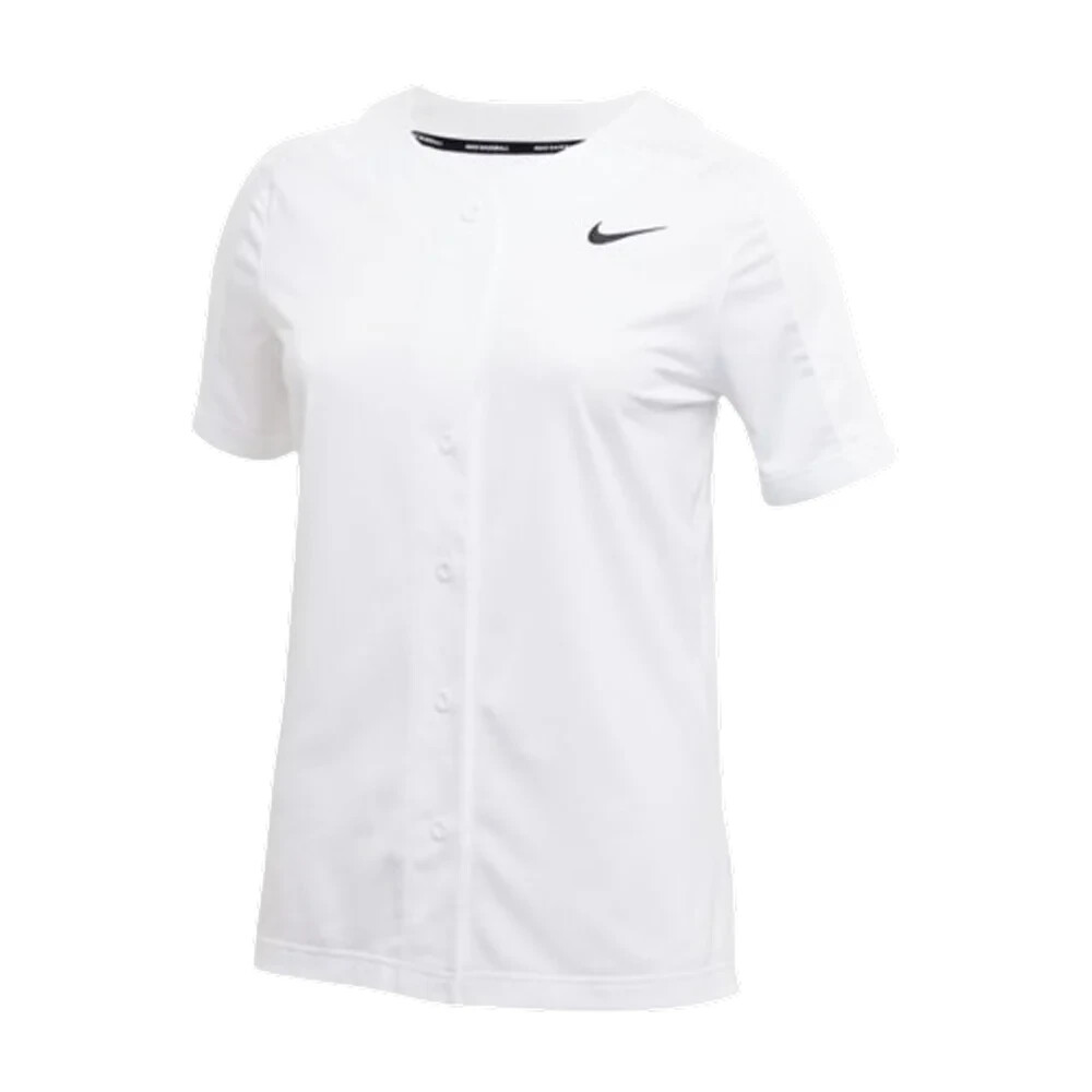 Nike Womens Vapor Select Full Button Softball Jersey – AV6719 106 – White – Sz L