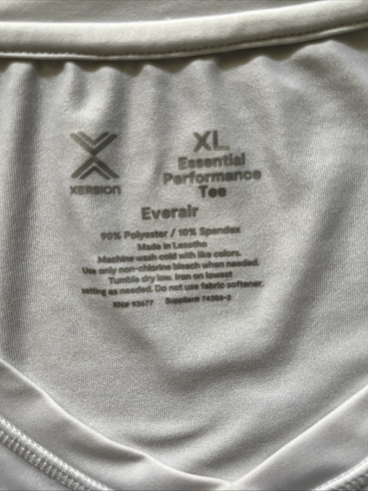 Xersion Everair Essential Performance Tee Short Sleeve Top (3)XL White 2 Beige 1