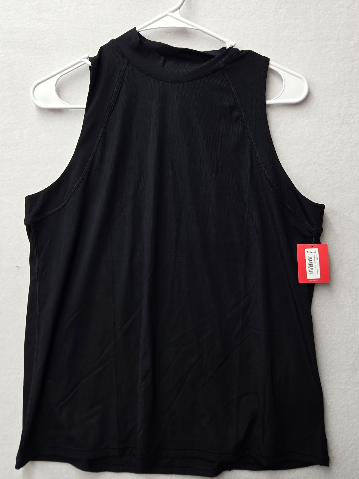 SPANX BLACK ACTIVATE HIGHNECK WORKOUT TANK IN MED NWT