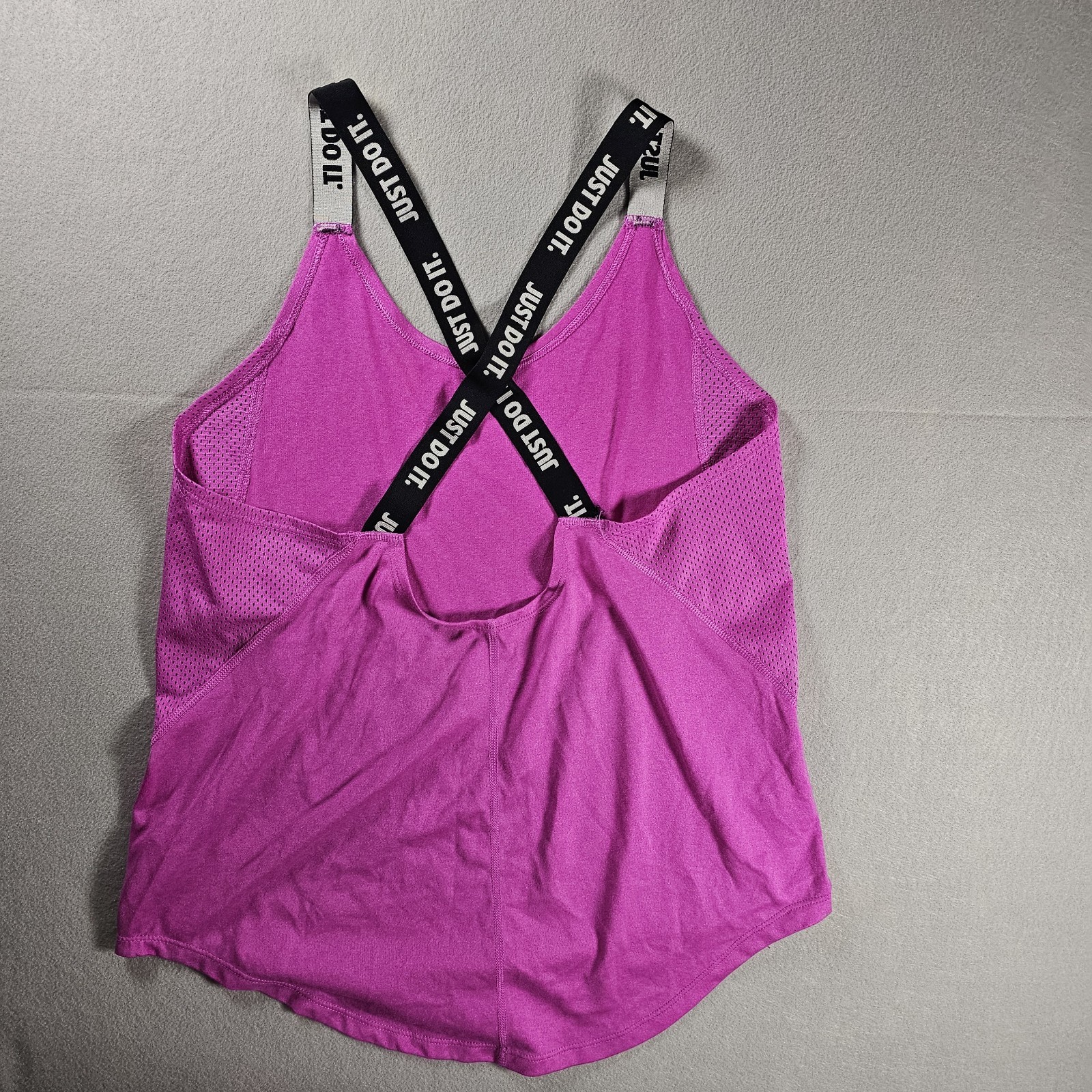 Nike Tank Top Womens Medium Pink Just Do It Strap Dri Fit Running Athletic Gym