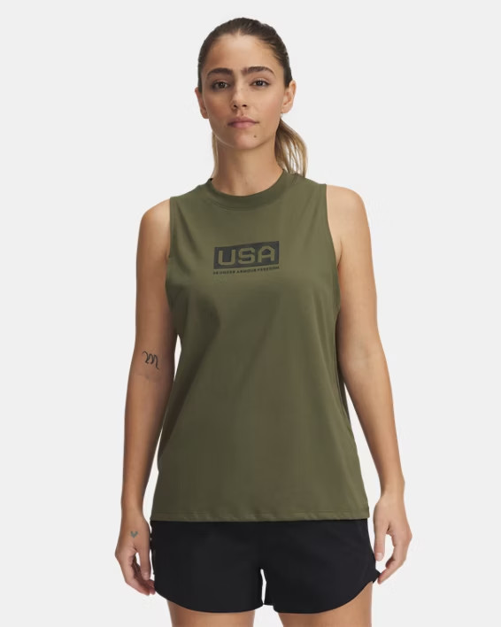NWT UNDER ARMOUR WOMEN’S UA FREEDOM USA LOGO TANK TOP.SMALL.BRAND NEW FOR 2025.
