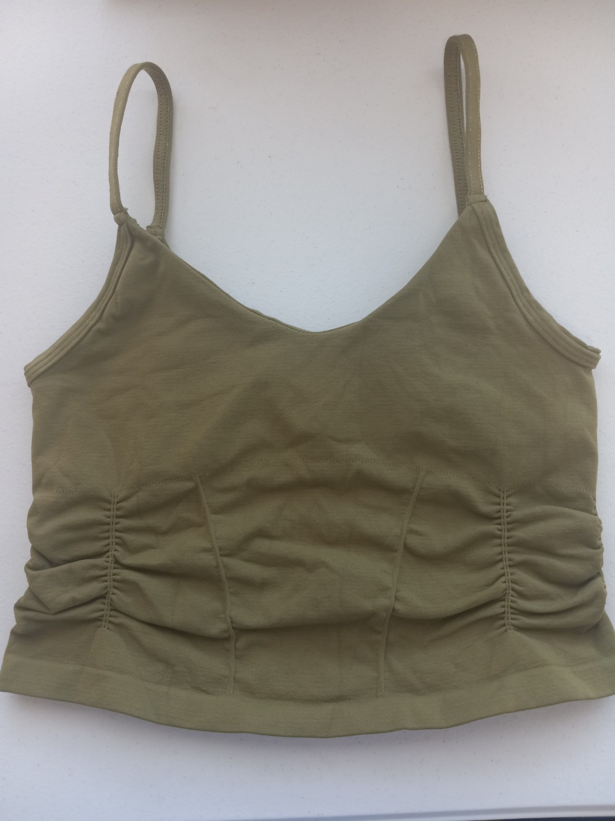 FREE PEOPLE Movement Womens Green Crop Nylon Sp Top Gym Yoga Everyday XS/S