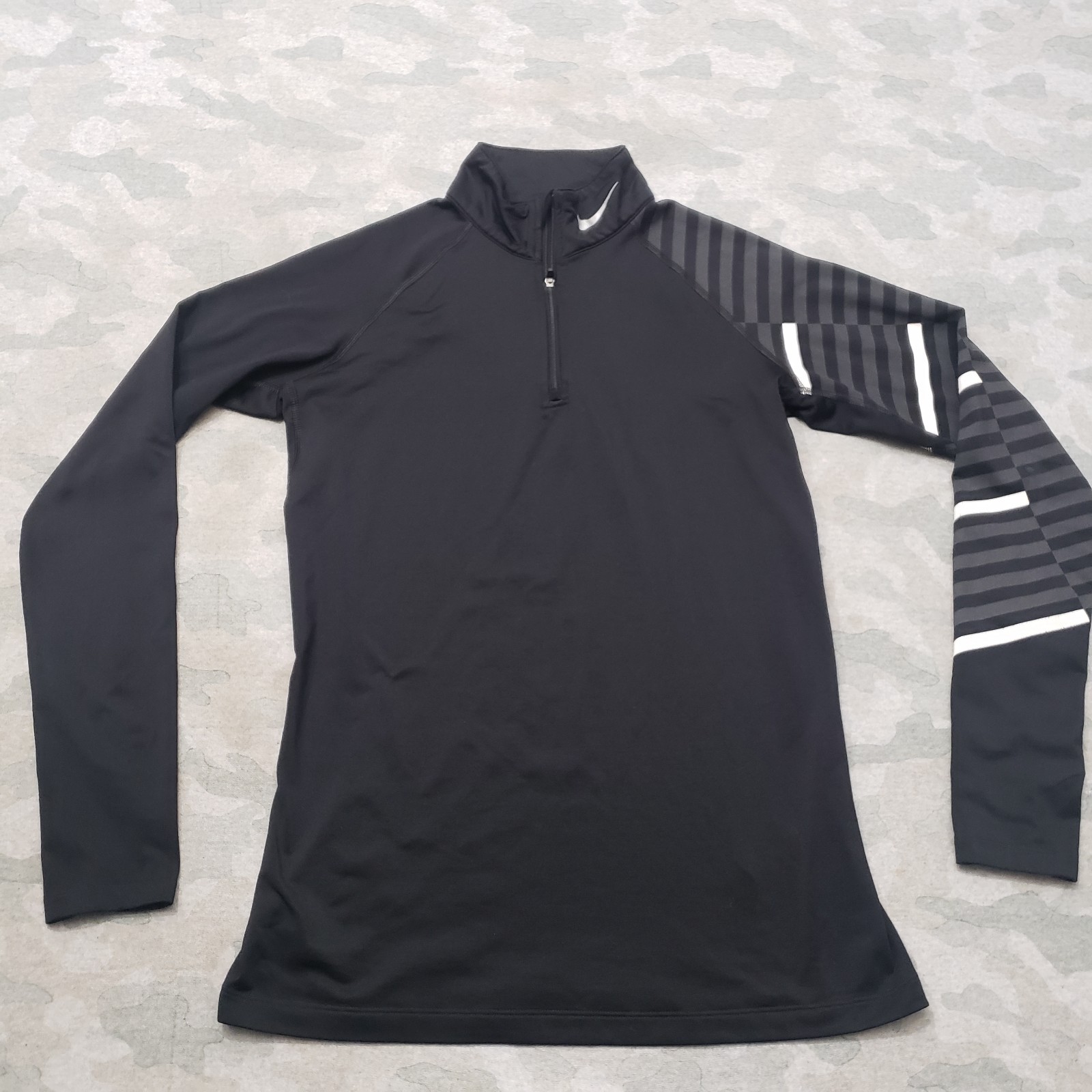 Nike Pro Combat Compression Shirt Womens Large Black Dri-Fit Long Sleeve