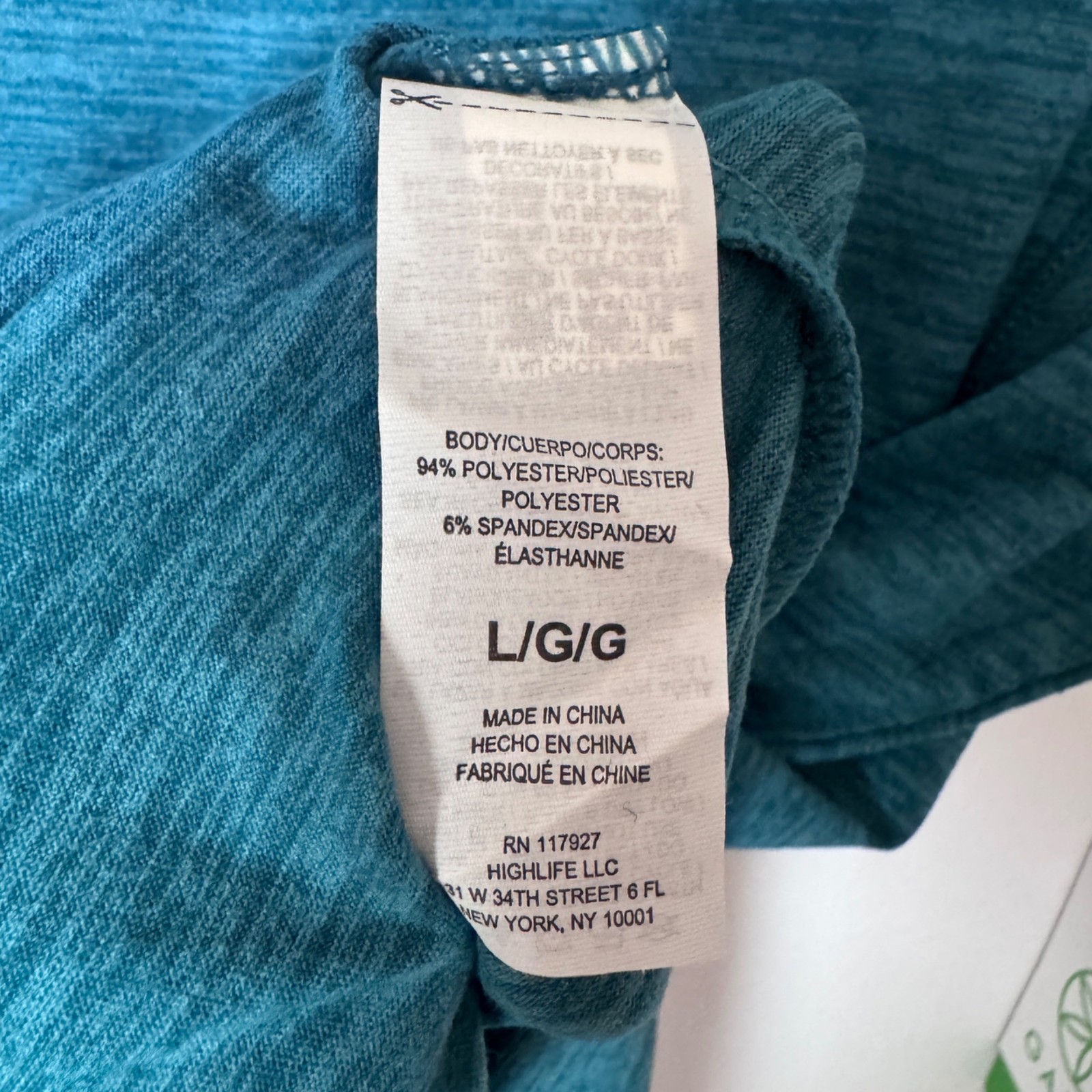 Gaiam Women Energy Tee Stretch Short Sleeve Teal Activewear Top Size L