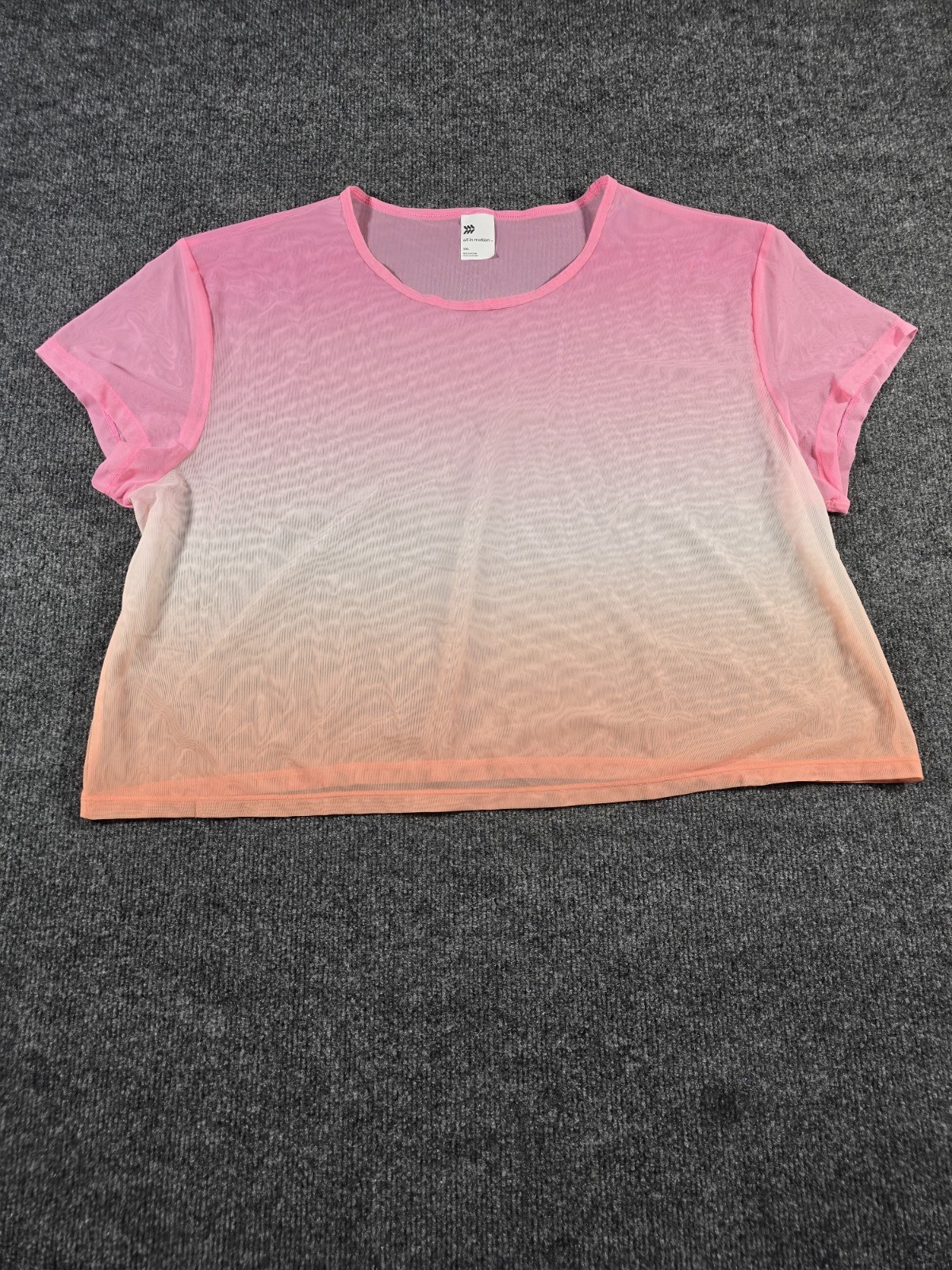 All in Motion Pink Orange Mesh Swim Cover Up Top Women’s XXL