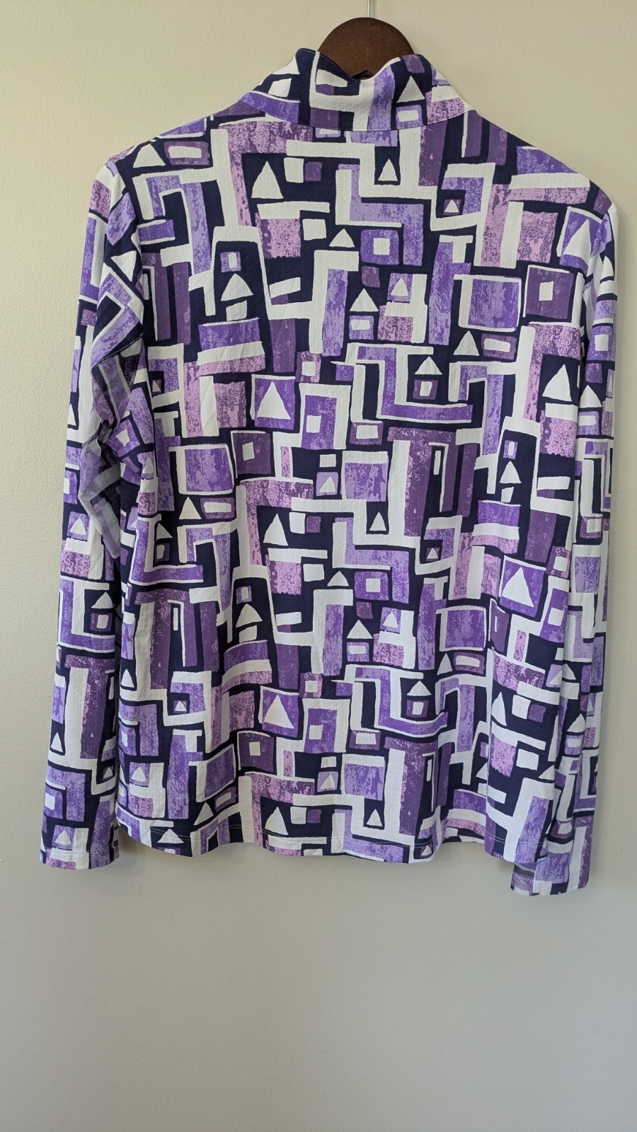 IBKUL Womens UPF Pullover Top Large 1/4 Zip Mesh Sleeves Golf Pickleball Beach