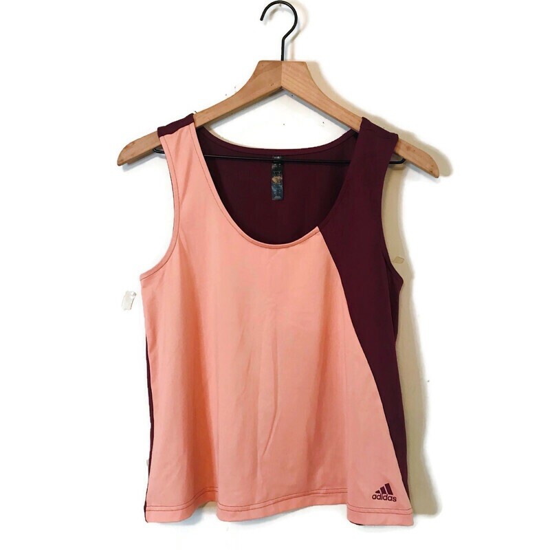 Adidas Primegreen Ambient Blush Color Block Performance Tank Top Women’s Small