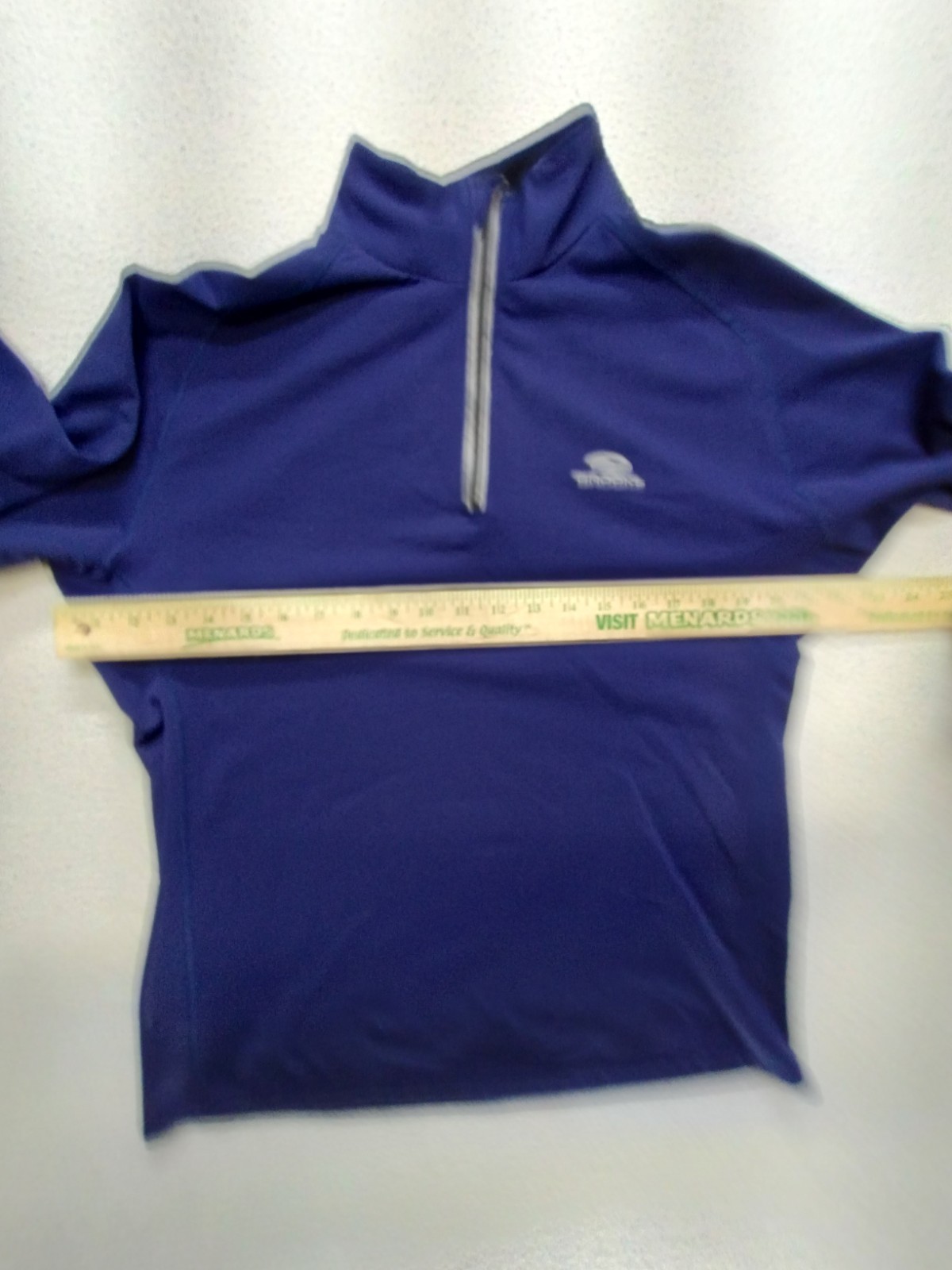 Brooks Running 1/4 Zip Pullover Large Blue Dryline Womens Training Walking Hike
