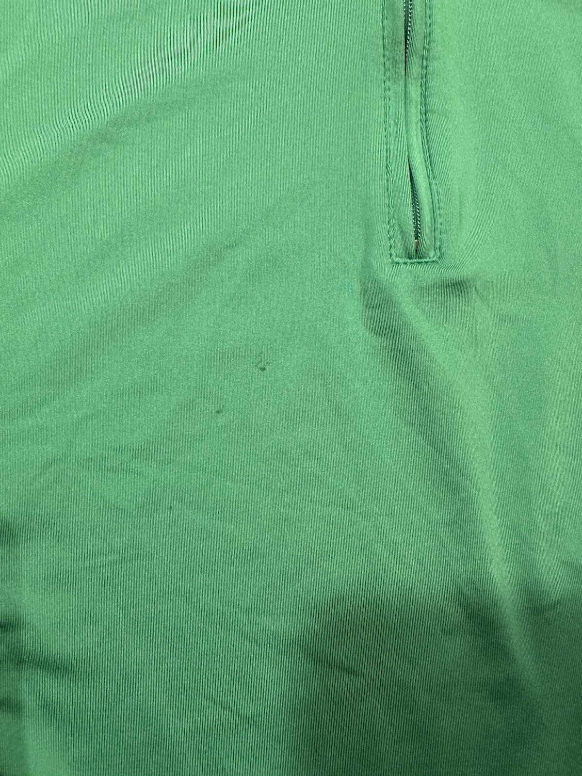 Peter Millar Crown Sport E4 Lightweight Shirt Green 1/4 Zip Size M 50+UPF Top