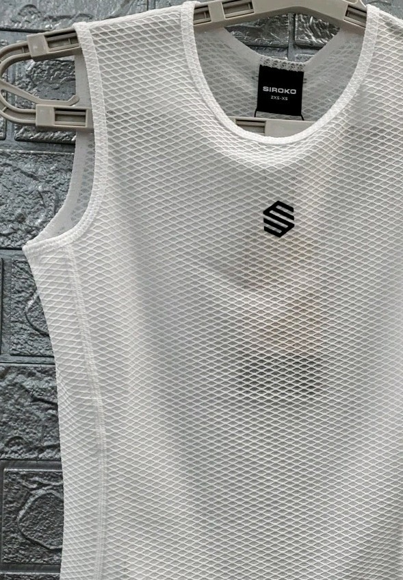 New SIROKO Cycling Base Layer Train Force Tank White Size 2XS/XS