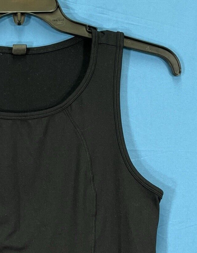YOGALICIOUS Black LIGHTWEIGHT Stretch Knit GYM YOGA RUNNING Pullover TANK TOP M