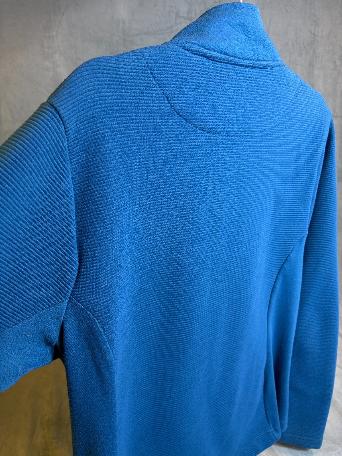 Straight Down Broadmoor Blue Pullover Womens 1/4 Zip Golf Performance Ribbed XL