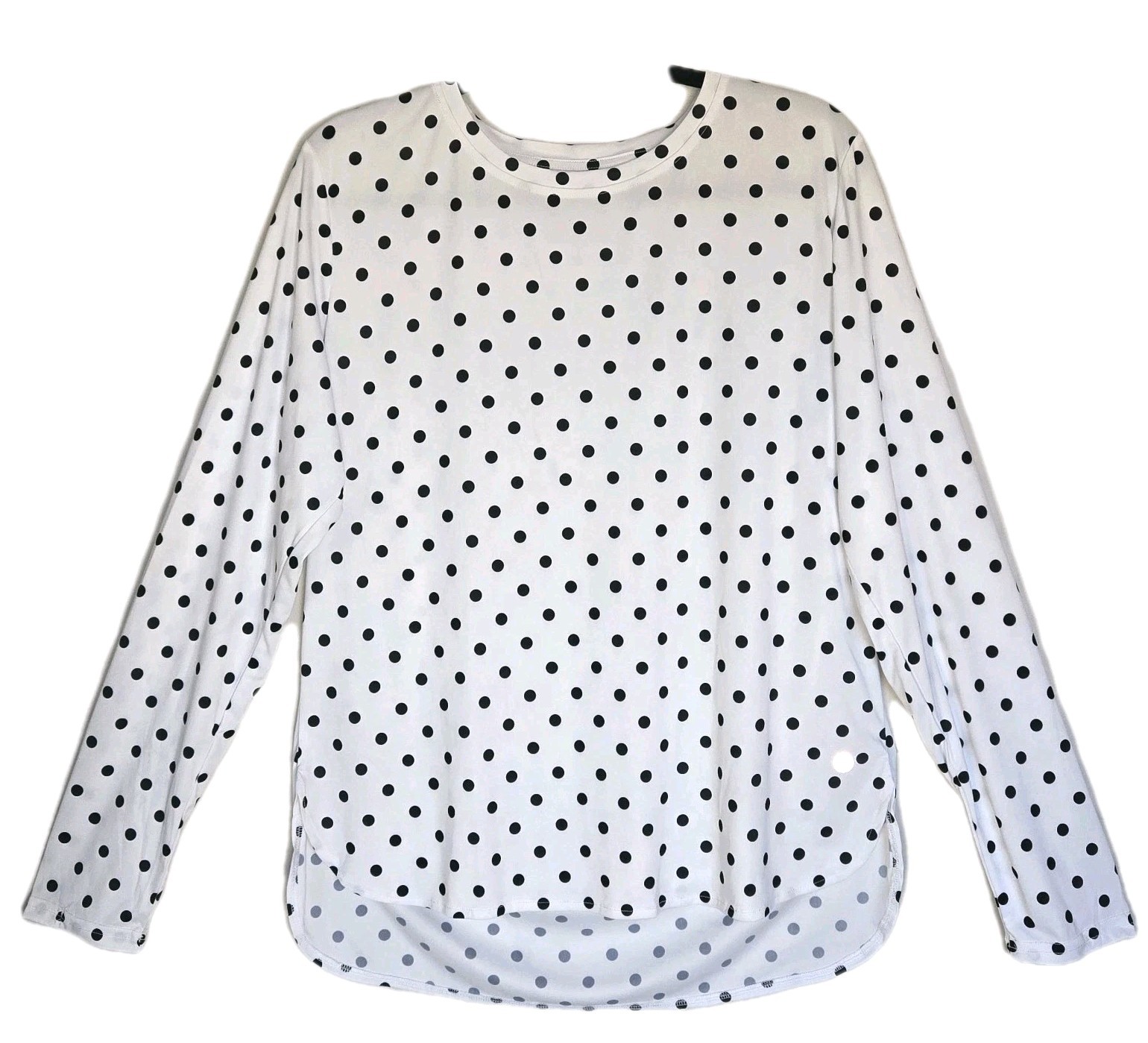 G Gradual Athletic Shirt White with Polka Dots Thumb Holes Workout Women’s XL