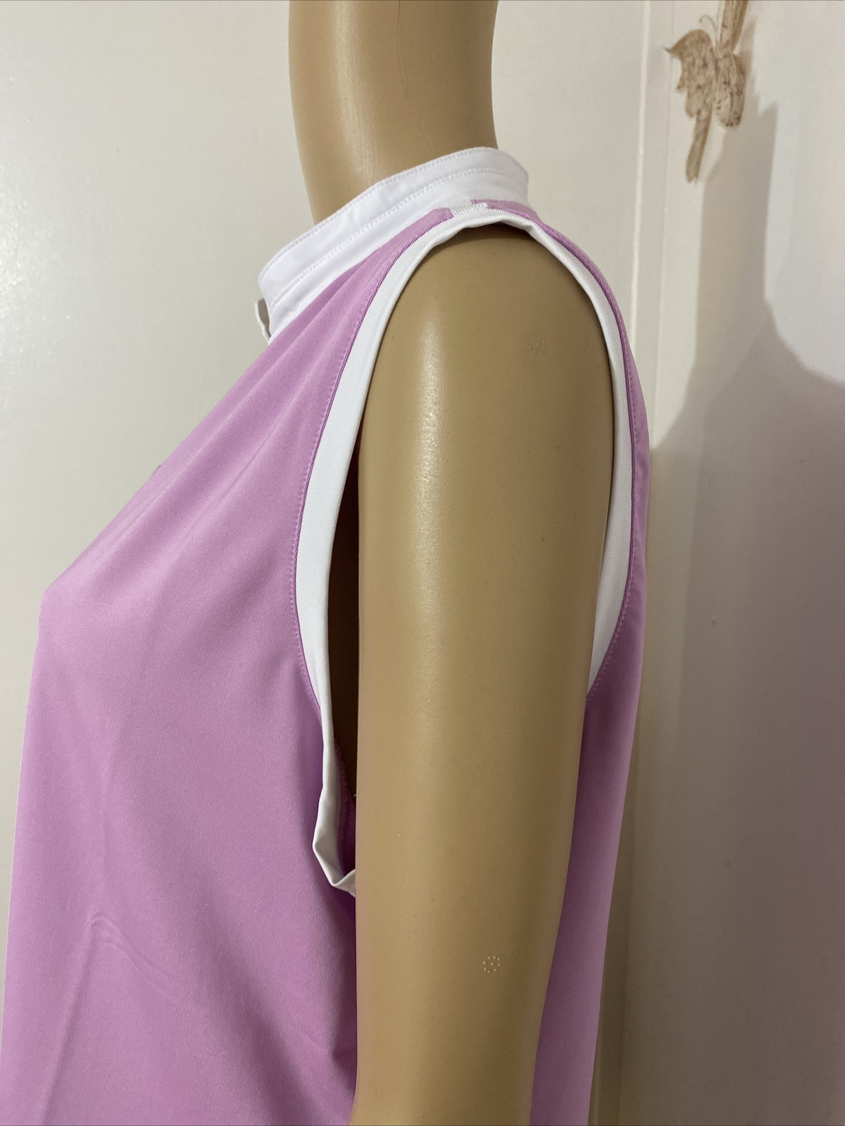 NIVO Performance Sleeveless Zip Placket Mock Neck Top Size XL Violet Women’s