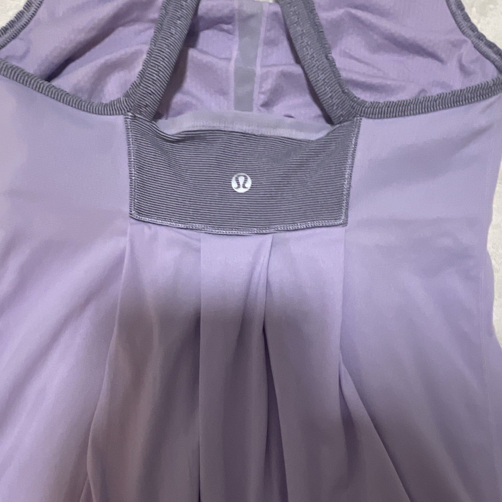 lululemon Purple/Gray Solid Racerback Scoop Neck Stretch Tank Activewear 6