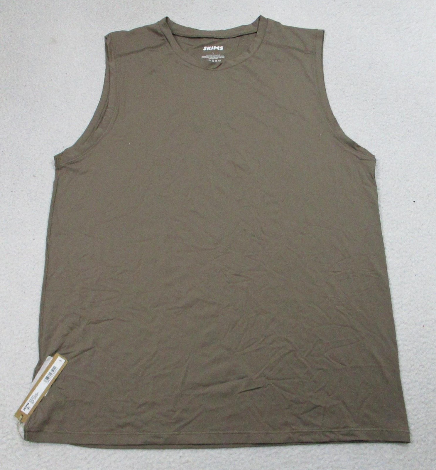 Skims Sport Slim Muscle Tank Shirt Womens Large Amethyst Brown Nylon Top