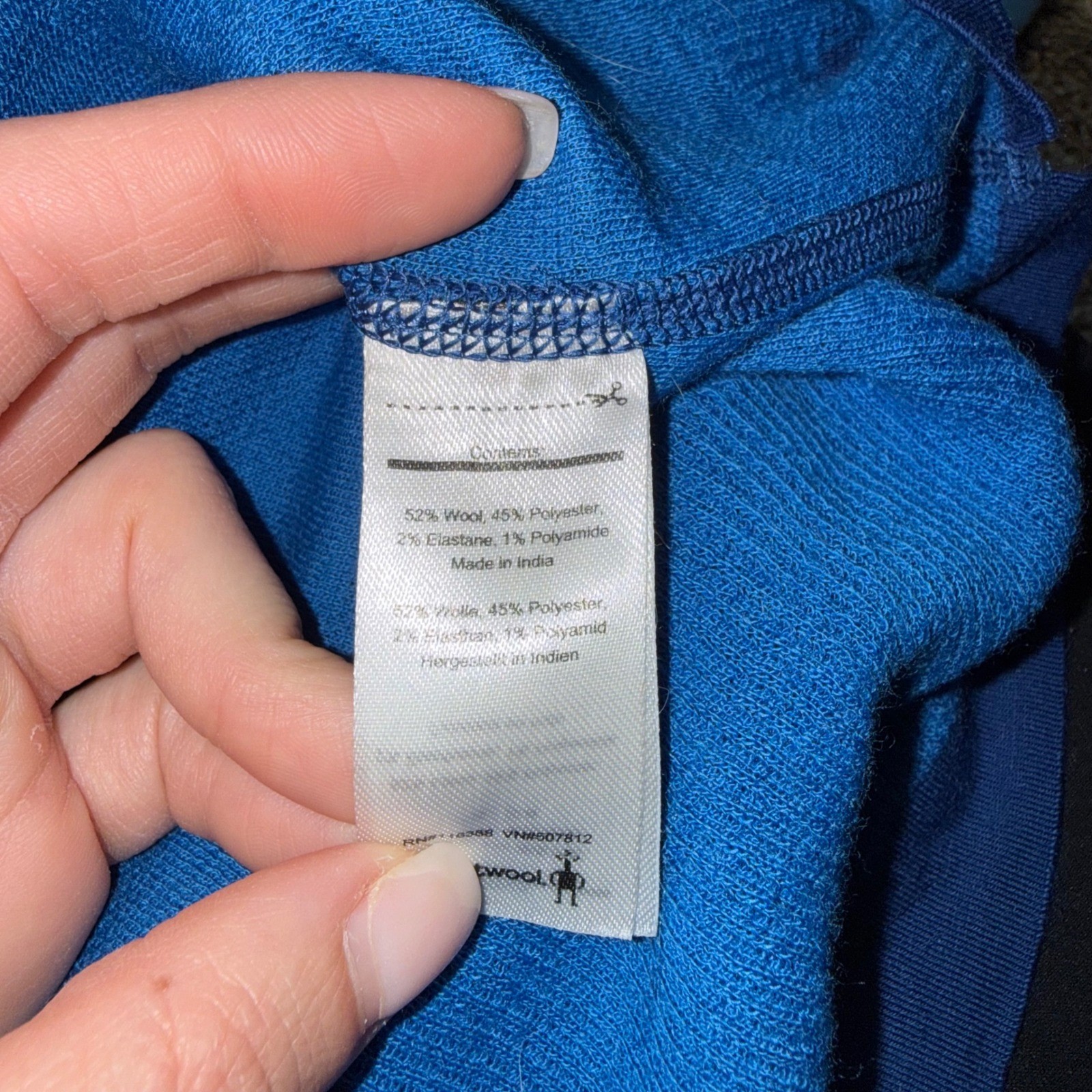 Smartwool Intraknit 200 1/4 Zip Base Layer Women XS Blue Excellent Merino Wool