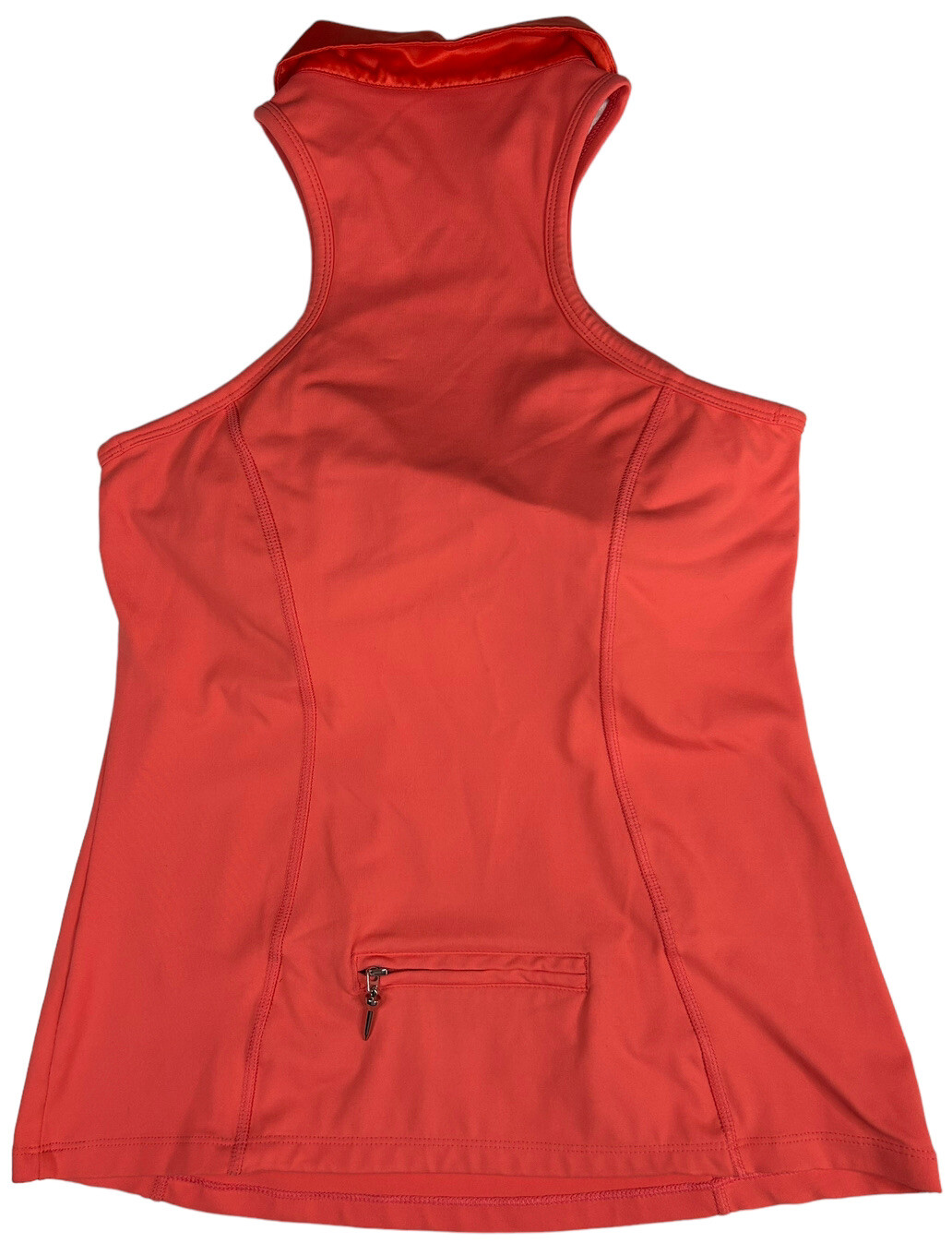 FlirTee Racerback Womens Performance Stretch Padded Haute Coral Golf Top Sz XS