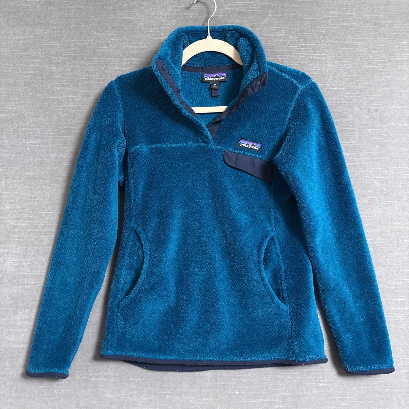 Patagonia Snap T XS Blue Polartec Fleece Top Sweater Jacket Pullover Outdoor