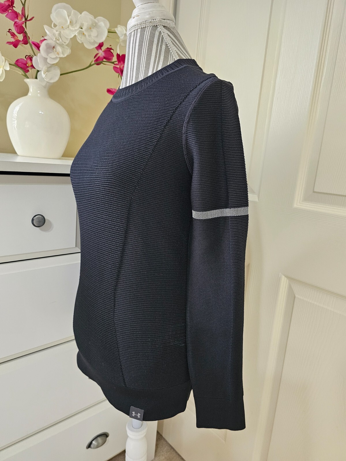 Under Armour Intelliknit Phantom Black Cold Weather Running Sweater 1344424 Sz.S