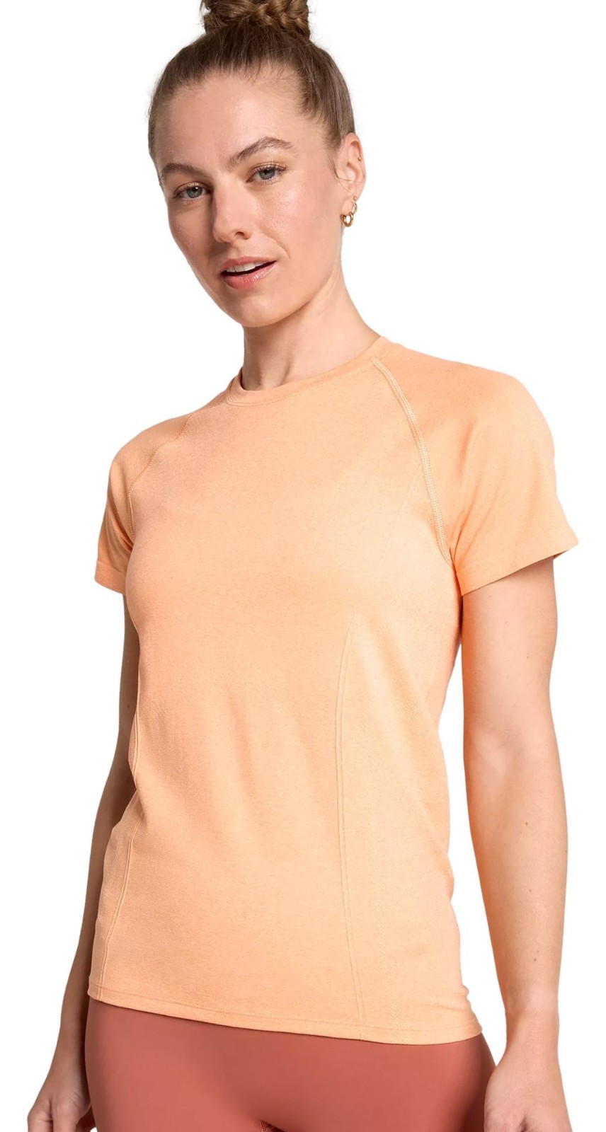 Calia Women’s Seamless Focus Tee T-Shirt (Peach Sherbert)