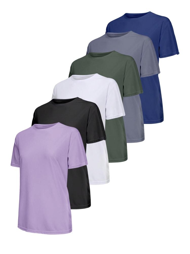 Women’s Solid Color Ultralight Quick Dry Sport T-shirt,breathable Lightweight ,