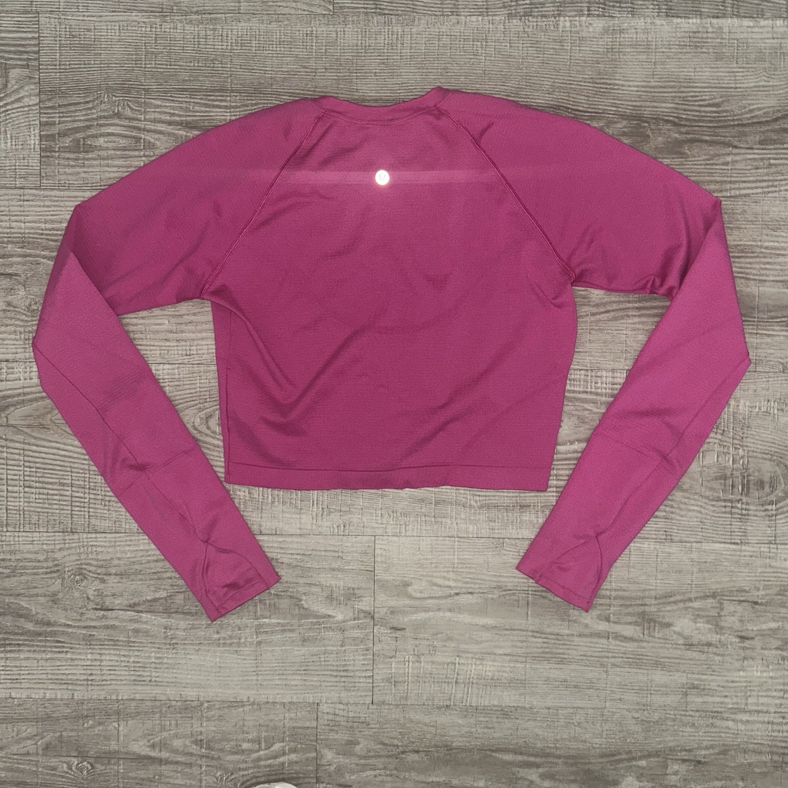 Women’s Size Hot Pink Tech Long Sleeve Running Half Shirt 6