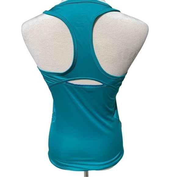 ADIDAS. Dri-Fit Teal. Performance. Work Out Top. Size S. Zipper on side.