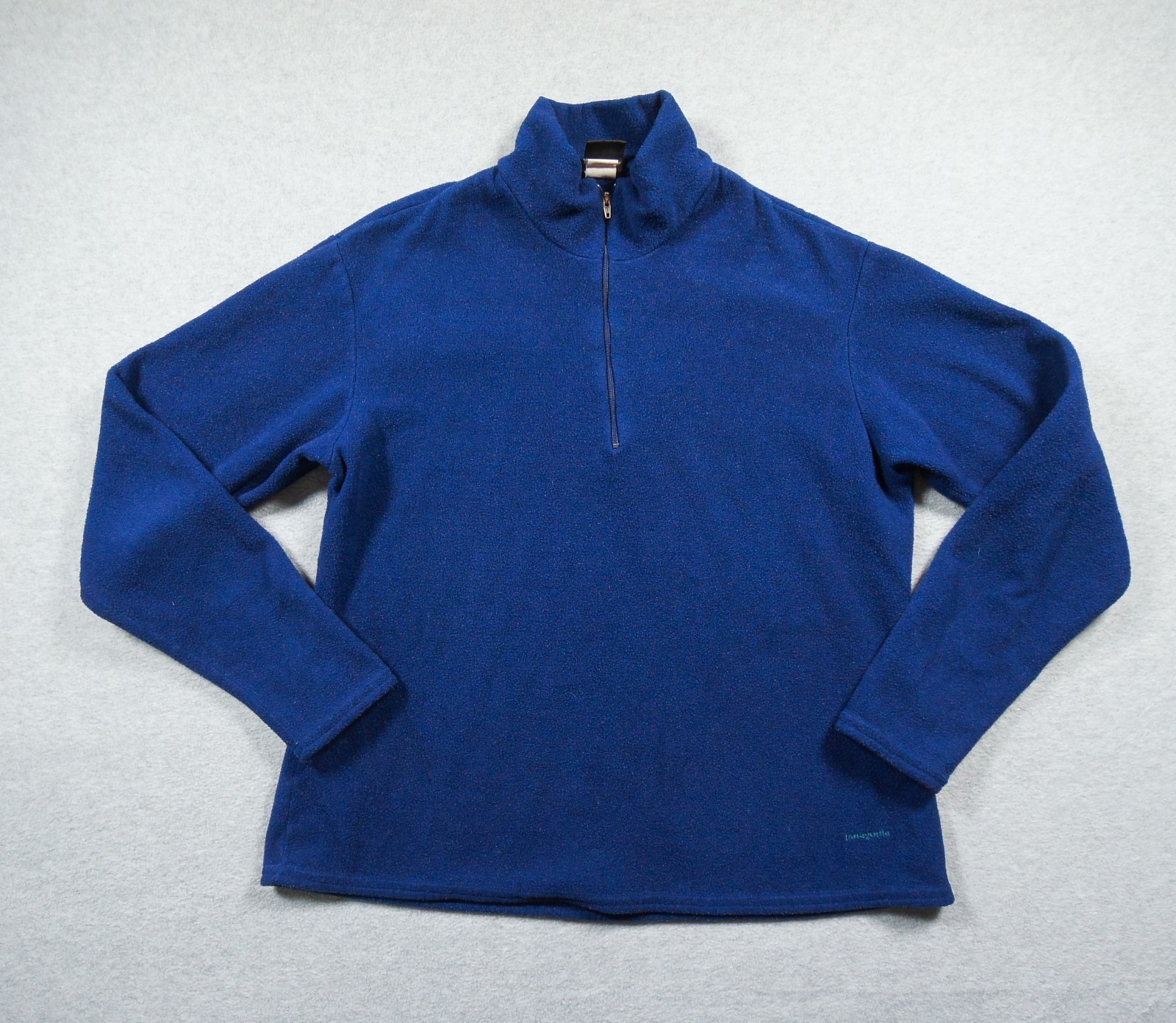 Vintage Patagonia Sweater Womens Medium Blue Fleece 1/4 Zip Capilene 90s Outdoor