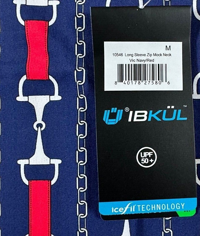 NWT IBKUL Golf Tennis 1/4 Zip Top Pullover Shirt XS S M XL 2XL Longsleeve D2