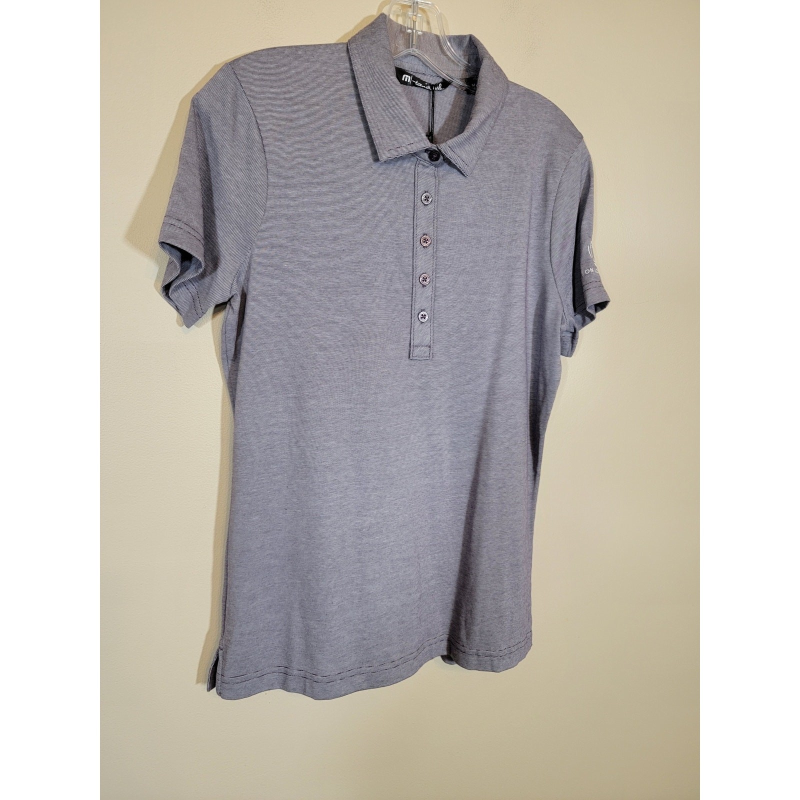 Travis Mathew Polo Shirt Collared Lightweight Short Sleeve Gray Size Medium NWT