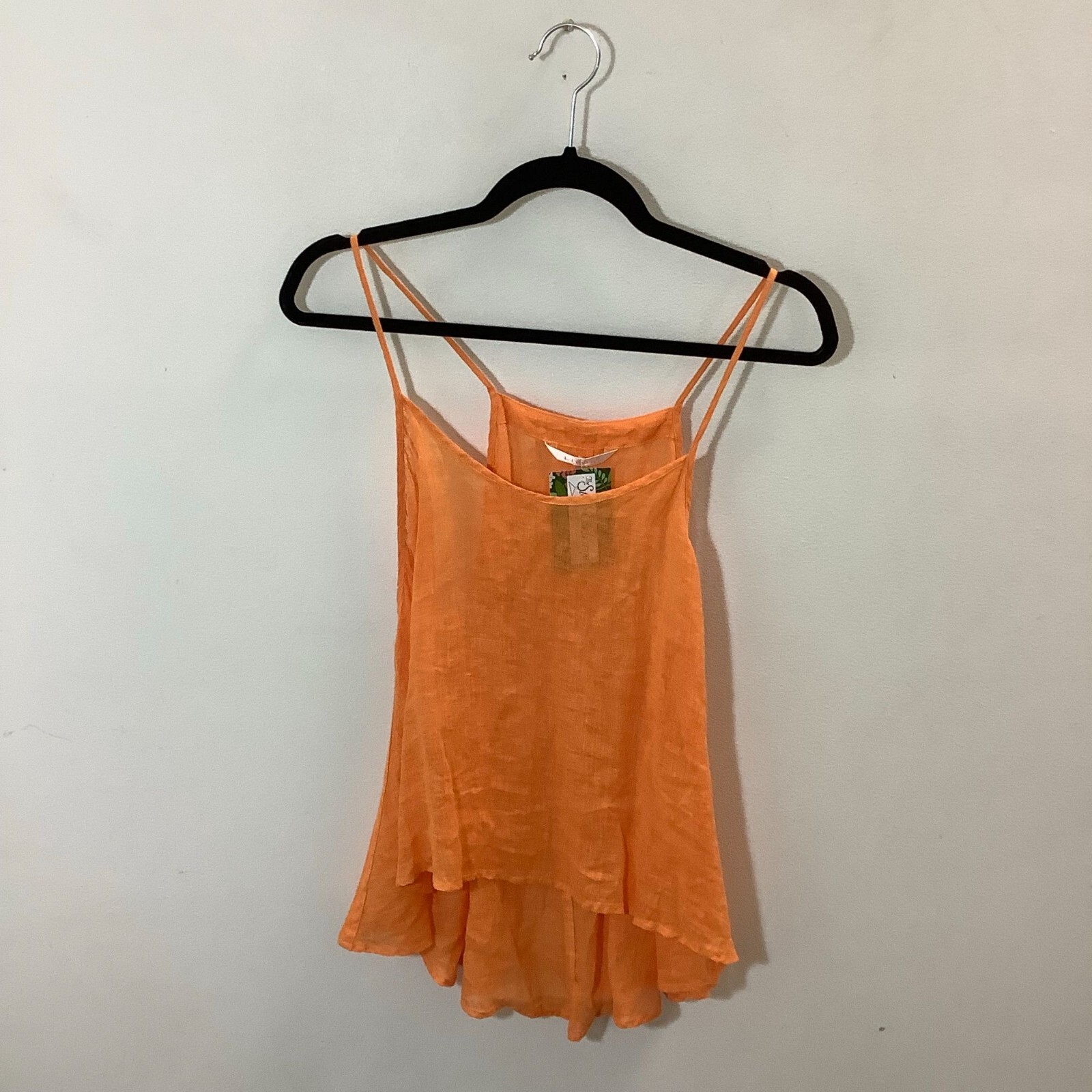 Kleën Orange Tank Size Small 100% Linen