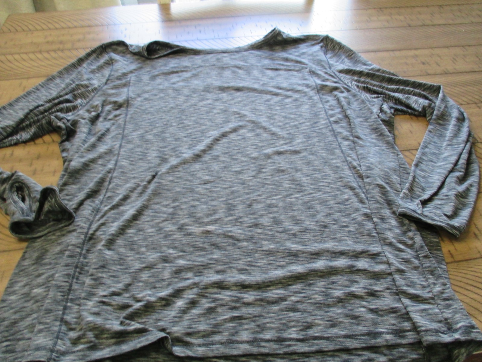 Womens mottled gray long sleeve performance shirt Reel Legends size 2X