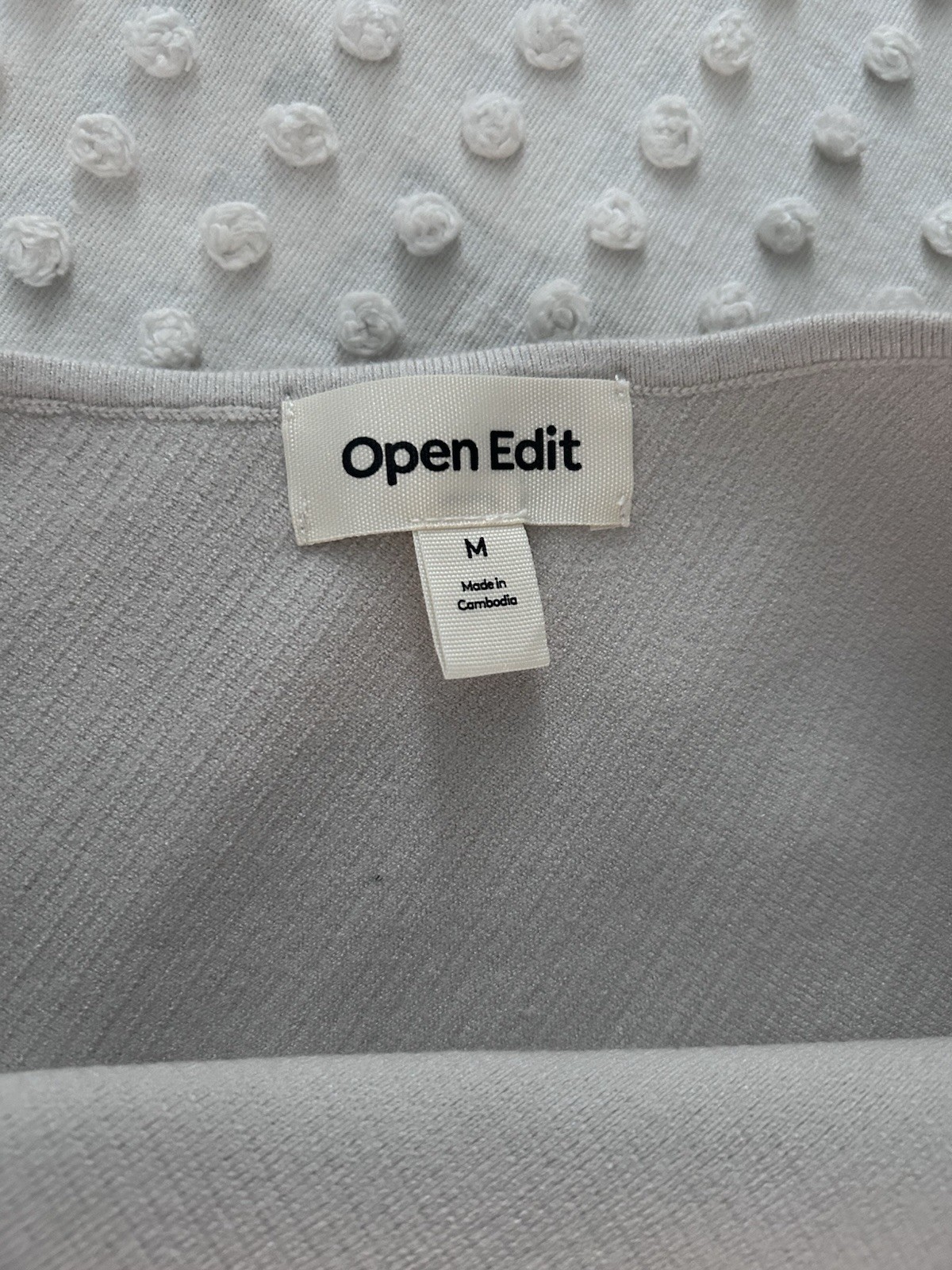 Open Edit One Shoulder Ribbed Beige Stretch Slim Fit Tank Top Size M