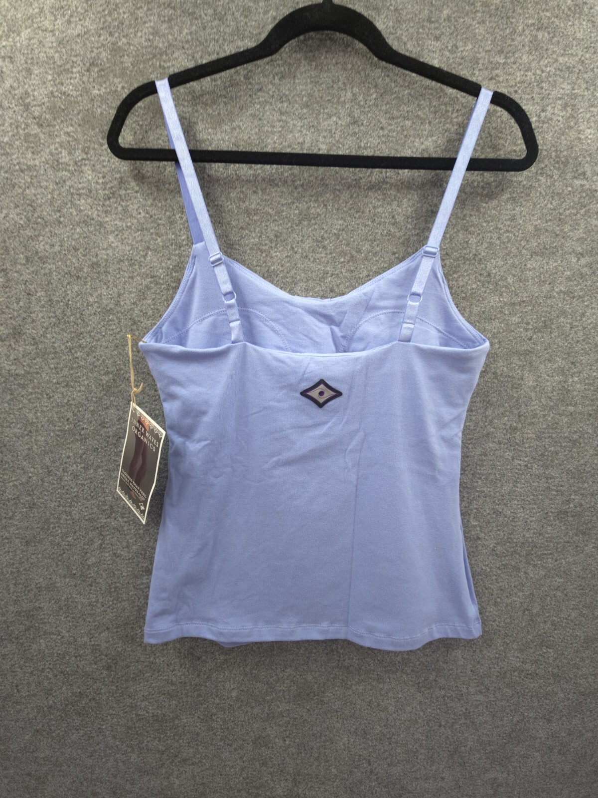 Inner Waves Organics Activewear Top Womens Small Adjustable Padded Lined Blue