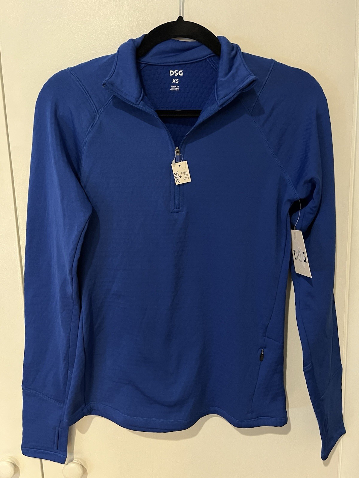 NWT DSG Women’s Run Grid 1/4 Zip Pullover Team Royal Blue Size XS Cold Weather