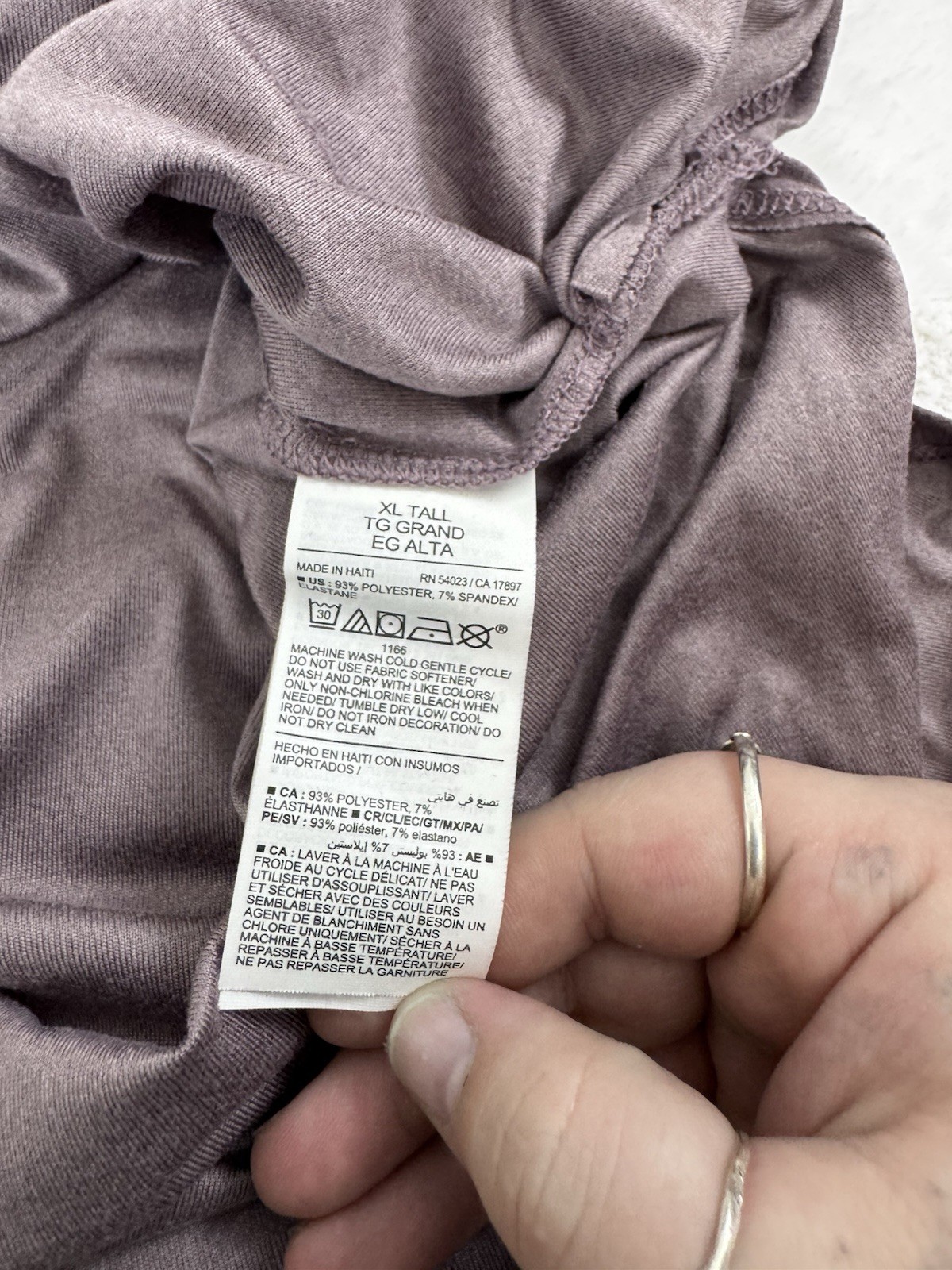 Old Navy Active Cloud 94 Soft Go Dry Top Drape Side Long Sleeve Pink XL Tall