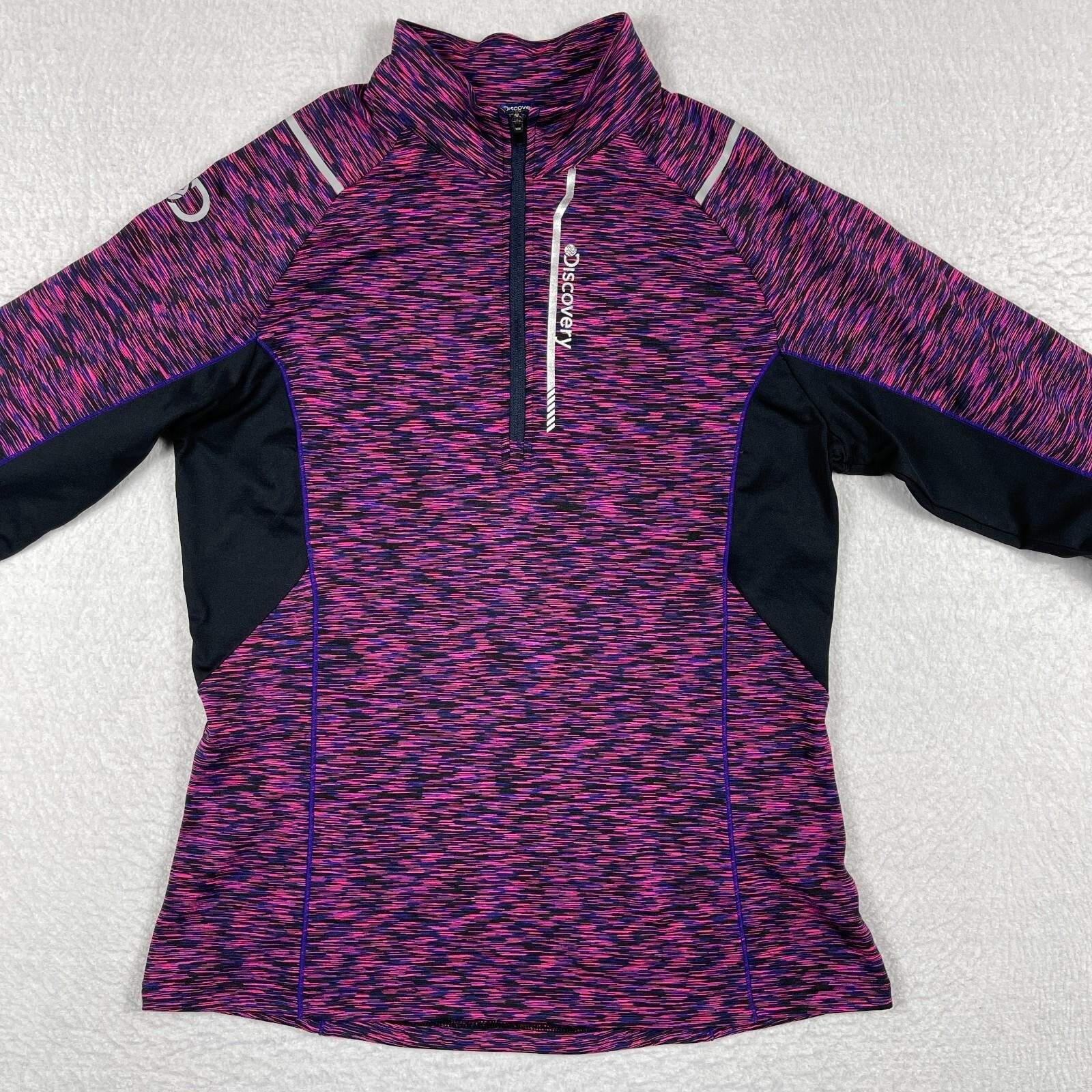 Discovery Expedition Pullover Womens XL Pink Purple Space Dye 1/4 Zip Athletic