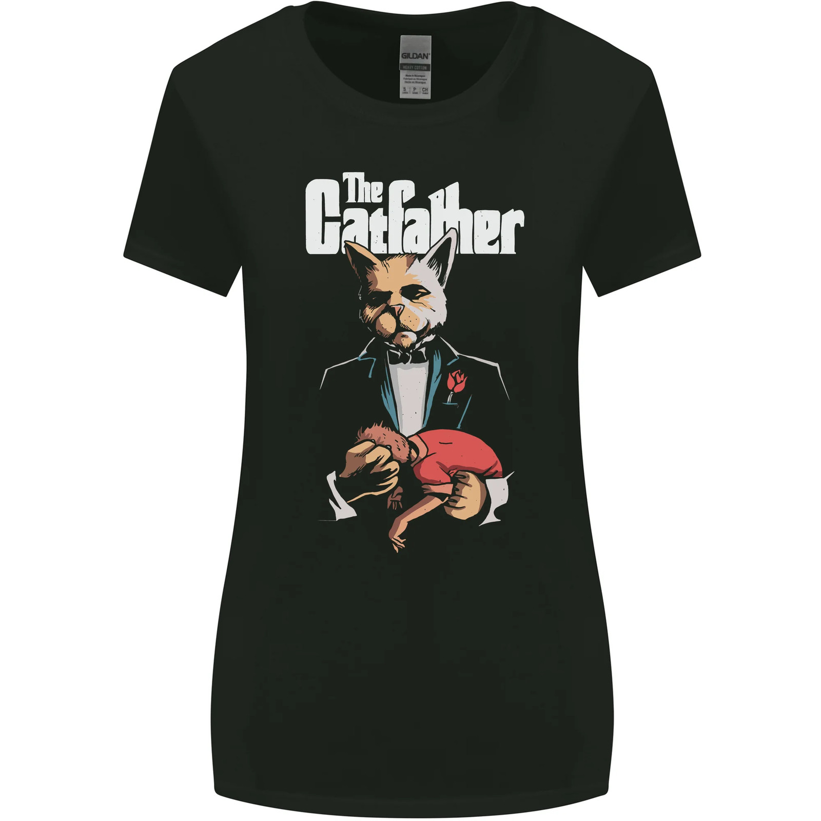 The Cat Father Funny Parody Womens Wider Cut T-Shirt