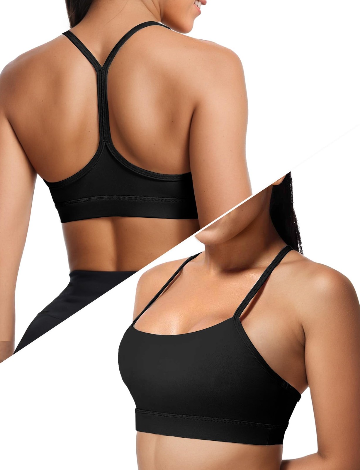 Sports Bras for Women, Workout Yoga Racerback Low Back Low Impact Gym Halter …