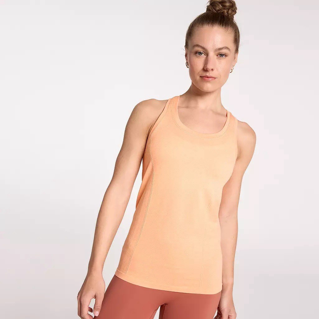 CALIA Focus Seamless Tank ~ Women’s Medium ~ Peach Sherbet SpaceDye – NWT