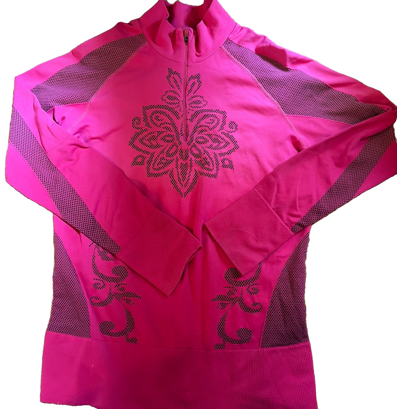 Athleta Pink Ombre Athletic Top. Size: Large. Quarter Zip.