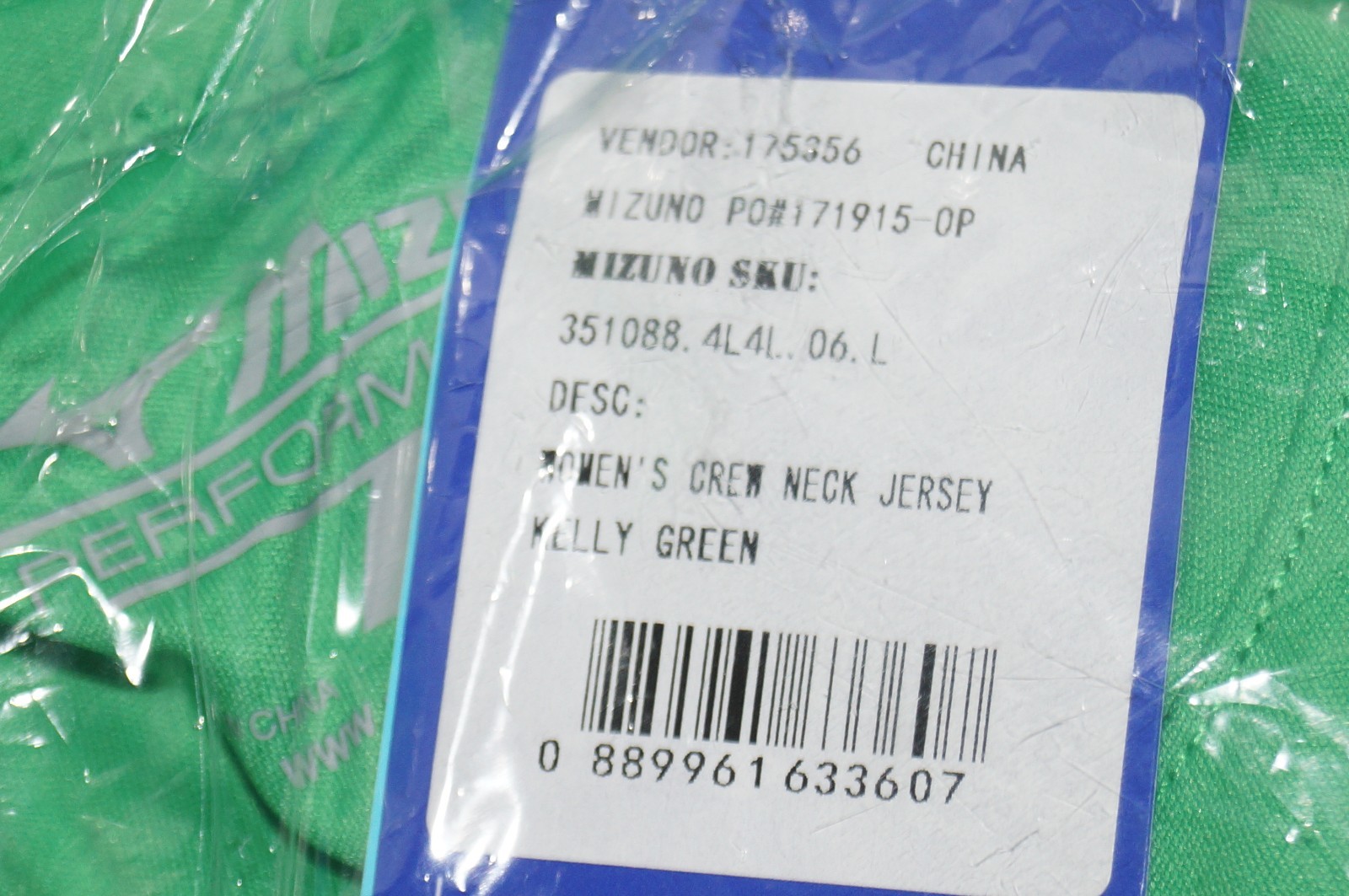 Mizuno Women’s Standard Softball Crew Neck Jersey, Kelly Green, Large