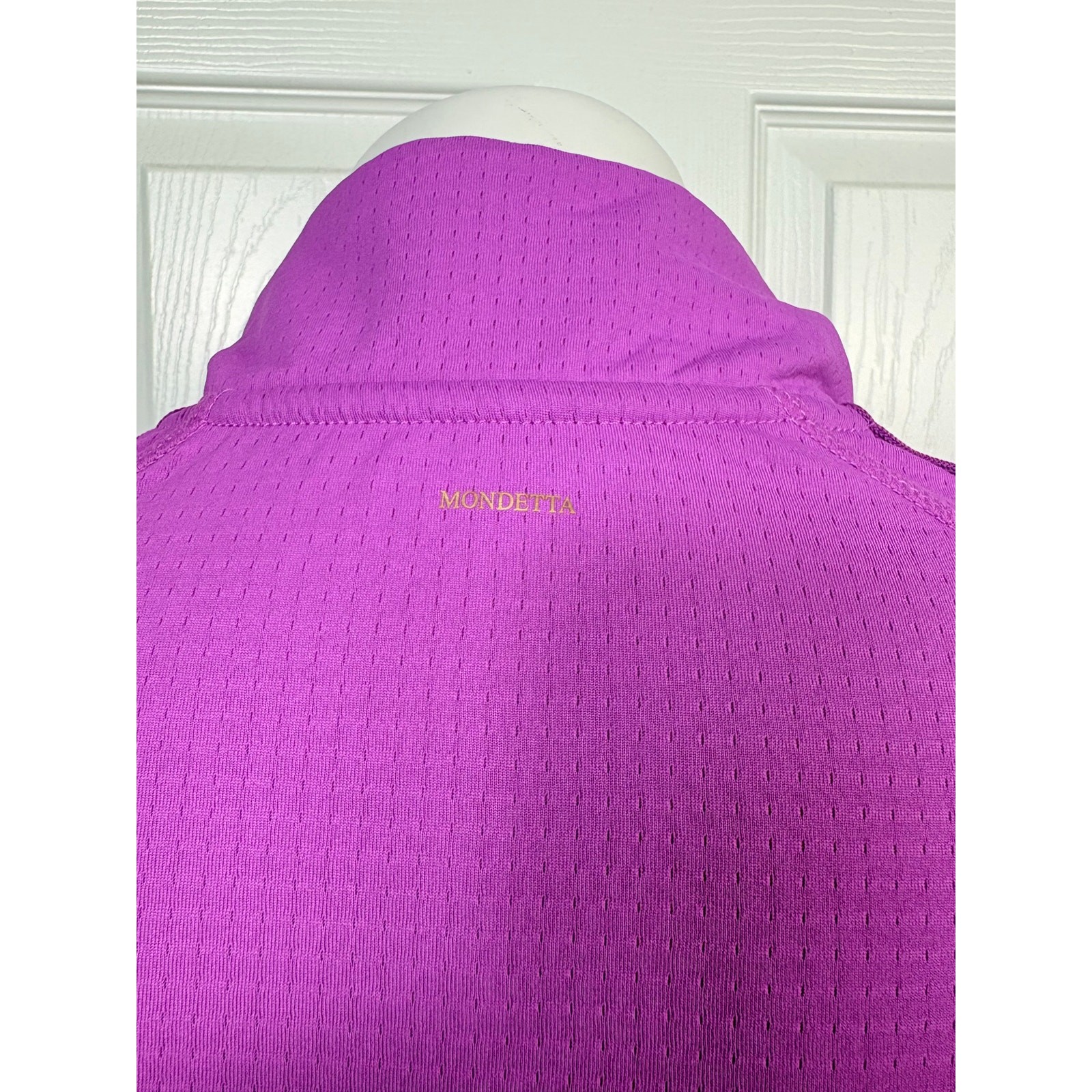 Mondetta Performance Recycled Polyester Top Puyllover 1/4 Zip Top Purple M