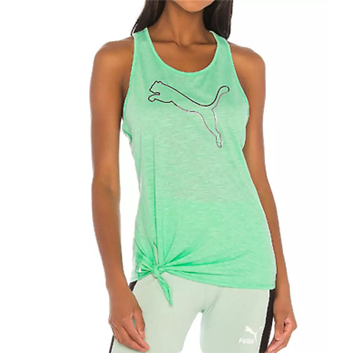 Puma Tank Top Racerback Women’s Size Small Logo Tie Green