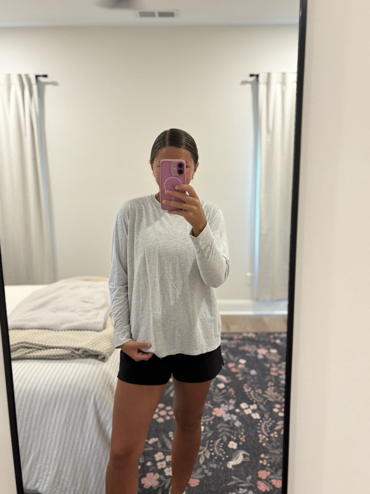 Lululemon Heather Gray Long Sleeve Tee Size Medium