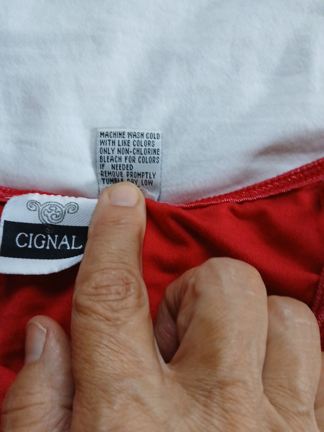 Signal Nylon Bland Womens Red Stretch Tank Size M, L Blouse Top Bra Flexible