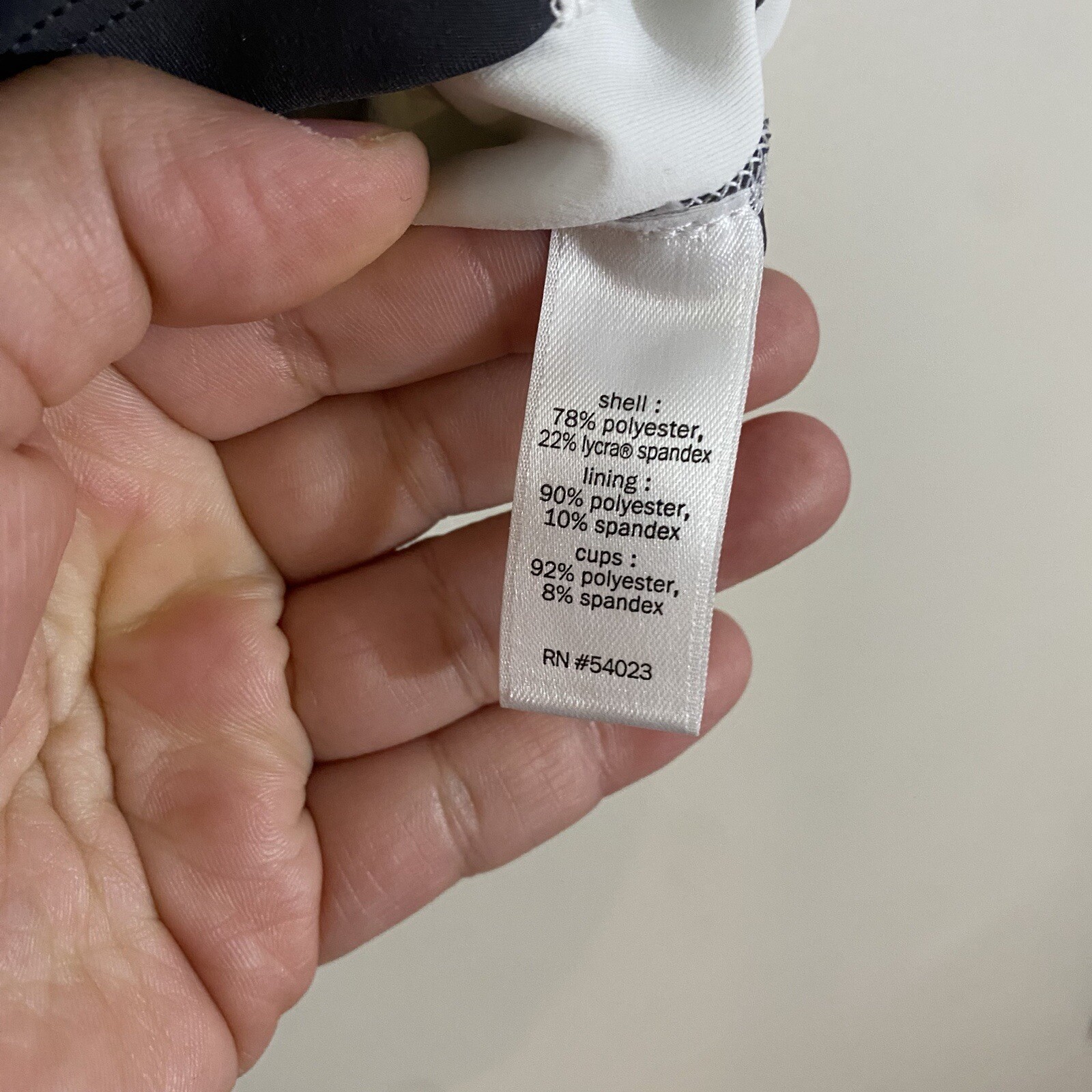 Derek Lam 10C Athleta collab Block Avenue blue grey white crop tank bra sz S