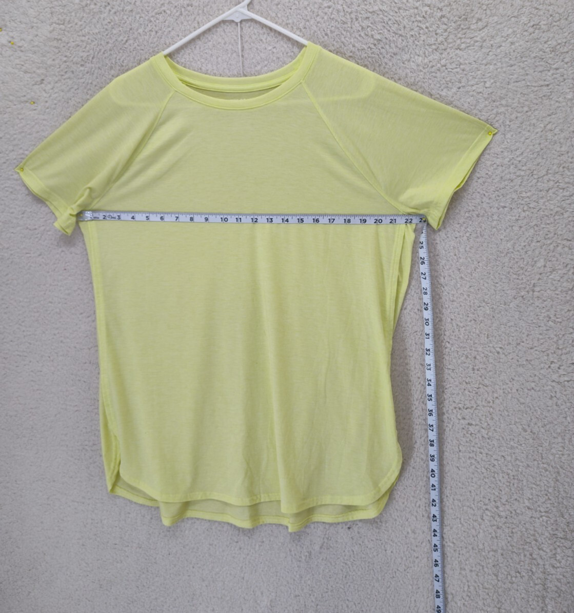 Tek Gear Women Top Extra Large Yellow Poly Blend Short Sleeve Workout Gear