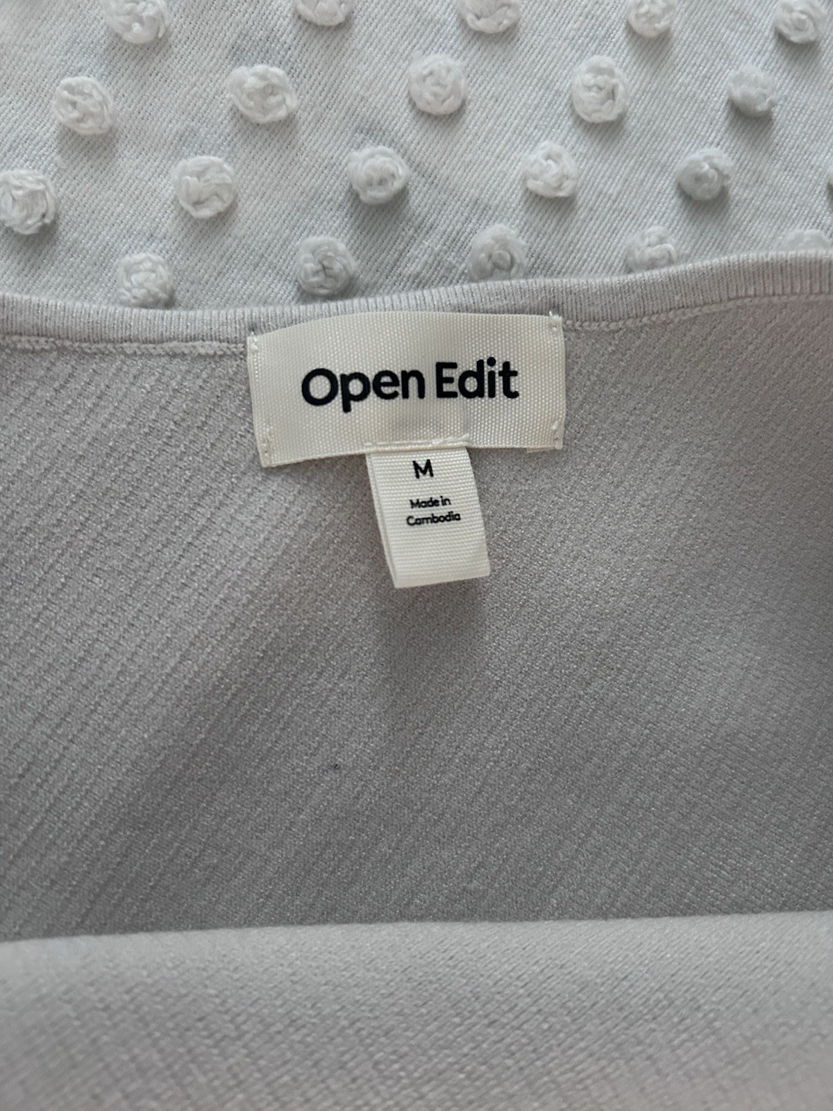 Open Edit One Shoulder Ribbed Beige Stretch Slim Fit Tank Top Size M